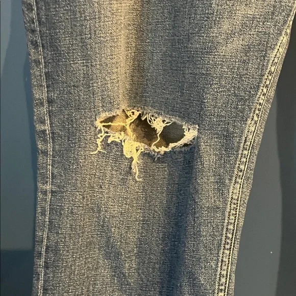 Abercrombie & Fitch The Mom Jean High Rise Blue Denim Jeans 37 24s Curve Love - Picture 5 of 14